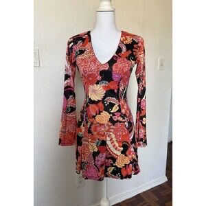 Leg Avenue Women’s Multicolor Mini Dress With Bell Sleeves Size S/M